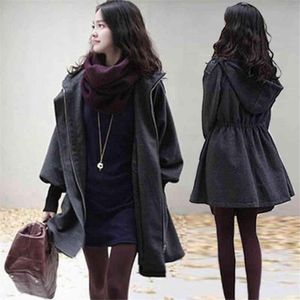 Women's Plus Size Outerwear & Coats Autumn And Winter Clothes Large Wool Coat Fat Mm Waist Long Thickened Warm Fashion Hooded CoatWomen's