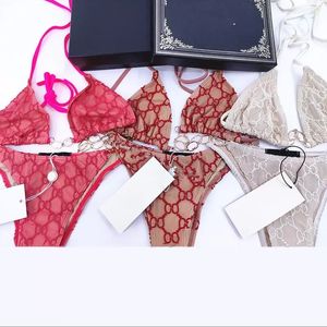 Sexy Lace Bras Sets Full Letter Jacquard Women Lingeriess 5 Colors Newest Chain Bra Gift for Wife Charm Underwear