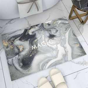 Diatom Mud Bathroom Strong Water Absorption Quick Drying Floor Mat Barefoot Anti-skid Marble Printed Carpet Cushion Bathtub Foot Pad