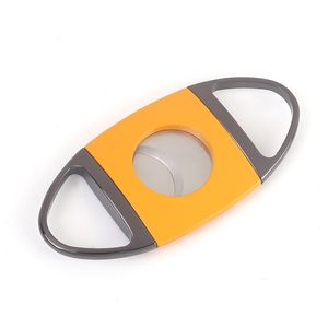 Cigar Cutter Simple Stainless Steel Double Edge Cigar Cutter Multicolor Zinc Alloy Cigar Cutter