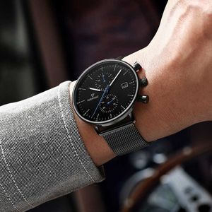 Новый бренд тренд водонепроницаемые модные Quartz Watch Mens Flouge Leather Steel Band Watch Free Pattern Bracelet