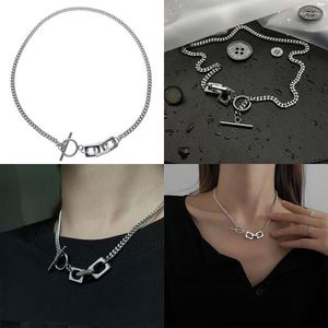 Chokers przyciągający wzrok metalowy łańcuch obojczyka błyszczącego ot zapięcie naszyjnik geometryczny wisiorka Dekoracja biżuterii dla chłopców dziewczęta