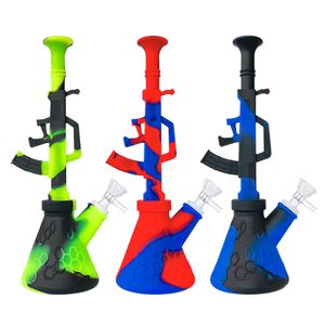 Hookahs with 14.4mm joint glass bowl Dab Rig Silicone Bongs water pipes smoking accessory smoke pipe