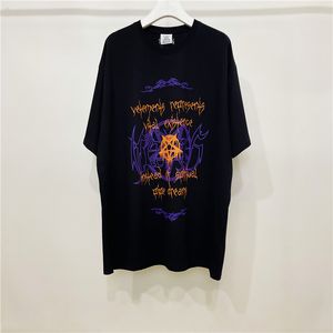 Black T shirt Men Women 1 High Quality Purple Orange Graphic Tee Embroidered Tops