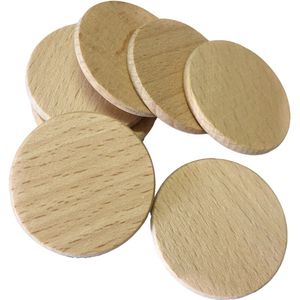 Natural Wood Slices Arts and Crafts Tools Unfinished Round Discs 3.8cm Wooden Circles Ready to Be Painted and Decorated Beveled Edge