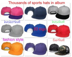 وصول جديد Snapbacks Hats Snap Back Backball Football Basketballl Caps Caps Snapback حجم قابلة للتعديل اختيار القبعات من ألبومنا