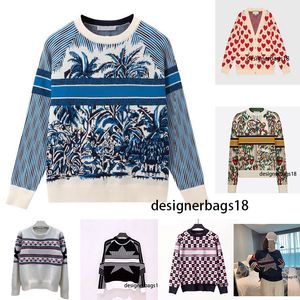 tops Pullovers women cardigan sweaters coat Luxury letter jacquard out crew neck jumper cardigans knitted cashmere autumn sweater print high Designers