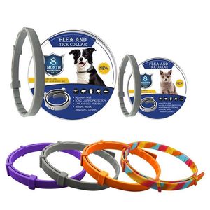 Collares de perros Correo de mascota Collar de gato 8 meses Prevención de garrapatas para perros Mosquitos repelentes accesorios ajustables Dog