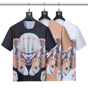 2022 Designer Brand Luxury Mens T-shirts 100% coton pur Colonds à manches courtes T-shirts mignons motif d'ours broderie Summer Casual Comfort Men's Vêtements Vêtements Tees Tshirts