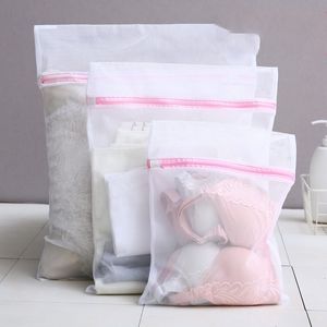 50Pcs Mesh Laundry Bags S/M/L/XL Bags Laundry Blouse Hosiery Stocking Underwear Washing Care Bra Lingerie Travel Laundry DH8888