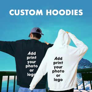 Men Cotton Hoodies Sweatshirts Autumn Winter Unisex Custom Print Your Own P o Loose Women Pullovers Ladies Jacket Male 220713
