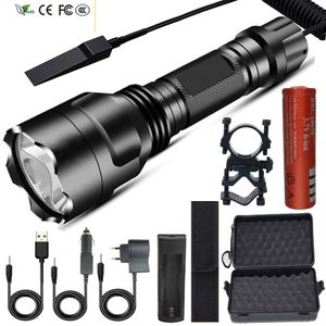 NOWOŚĆ XHP 50 LED LASHLIGHT TAKLIGHT TORCH 5 SHOCKPROOP Hard Defense C8 Hunting Black T6 3800 Camping Light Yunmai