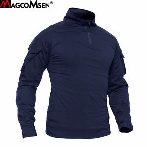 Magcomsen Tshirts Мужчины мамуфляжные тактические бои боевые бои с длинными рукавами армия армия Tshirts Multicam Airsoft Paintball Top Toes 201116