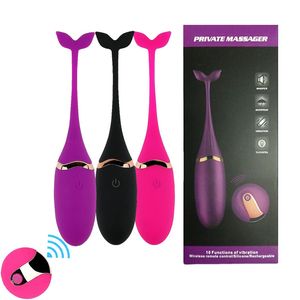 Whale Shape Bullet Vibrating egg Sex Toy For Women Rechargeable Wireless Remote Control Vibrator