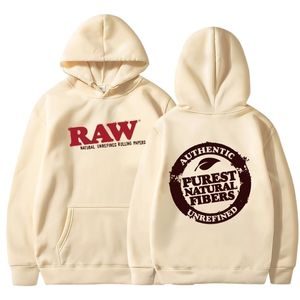 Raw Fashion Hoodie Mens Sweatshirt Polar Fleece Hooded Harajuku Hip Hop Casual Mens Ladies Hoodie High Quality Pullover Hoodie 220812