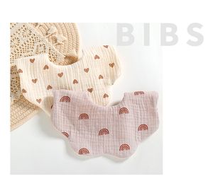 Baby Dribs stopnia Rotacja warstw Bawełniana przędza płatka niemowlę dzieci bandana tkanina miękka noworodka