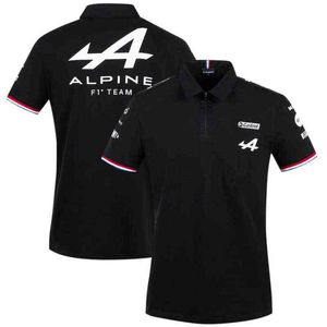 New Season Motorsport Alpine F1 Team Aracing Polo Shirt White Black Breathable Teamline Short Sleeve Polo Shirt Car Fan Clothing