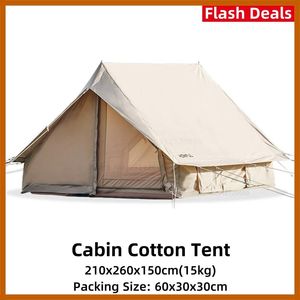 Wholesale party tent for sale - Group buy Tents And Shelters HOMFUL Camping Tent Cabin Cotton Large Space Outdoor Picnic Windproof Family Party Hunting Nature Hike Non inflatable