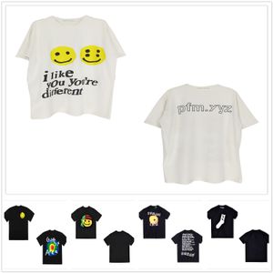 Män t shirt casual t-shirt cpfm smiley ansikte lös snabbtorkande bomullstopp mäns andas svett-absorberande träning sportkläder par a012odu