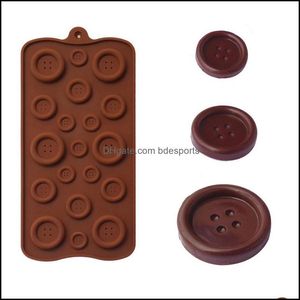 Topp söta knappform Sile Mögel Jelly Soap Chocolate Mod Diy Baking Cake Decorating Tools Kitchen Accessories Bakeware Drop Delivery 2021 Mo