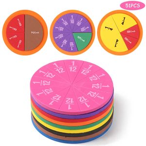 Cuenta Por 5 al por mayor-EVA Aprender juguetes en forma de fracción demostrador Montessori Juguete educativo de matemáticas Regalo de enseñanza Herramienta de aprendizaje para estudiantes