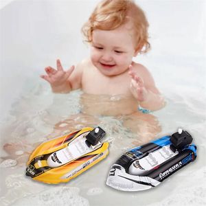 Kids Bath Toy Clockwork Wind Up Inflatable Boat Ship Play Water Bathroom Bath Toy Inflatable Boat Baby Toy Outdoor Water Toys 220531