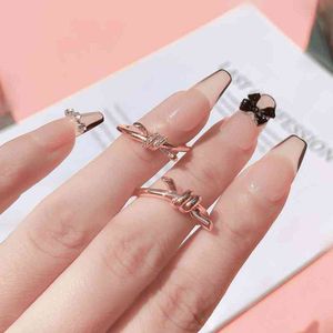 Wholesale pearl engagement ring sets for sale - Group buy GBXE new knot ring female Gu ailing same kink personality light luxury Sterling Silver Ring female k rose gold