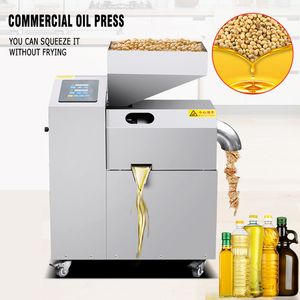 Commercial Full-automatic Electric Stainless Steel Oil Pressers Machine Large Power Oil Mill Hot Cold Oils Press Equipment