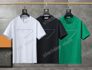 22SS Designers T tröja Tee Top Mens Womens Tre Dimensional Emboss Letter T Shirts Man Paris T shirt Kortärmad Tshirts Svart Vit Green S XL