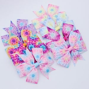 Baby flower Grosgrain Ribbon Bows with Clip Girls Kids Girl Pinwheel Hair Clips HairPin Accessories