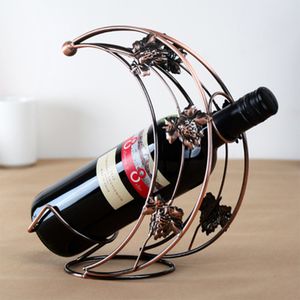 YOMDID Creative Moon Shape Wine Rack Practical Holder Display Shelf Glass Decorations Bracket Bar Supplies 220509