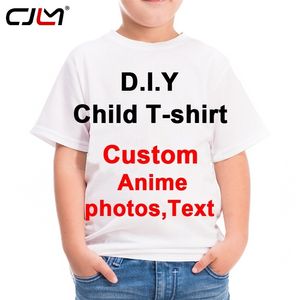 CJLM 3D Print Custom T-shirt för barn Personlig födelsedagsfest designade själv pojke flickkläder diy anime dropship 220619