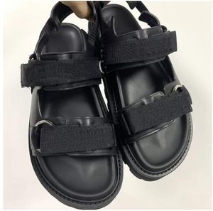 Muffin bottom sandals summer newest Printing ribbon buckle Women Shoe The designer strongly recommends Top quality Genuine Leather Front Rear Strap Casual Sandal