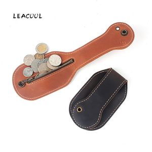 NEW Boston Racket Gryene Jack Sap Genuine Leather Coin Purse Bag Cowhide Pocket Pouch Self Defense Multi Function EDC Tool LJ200907