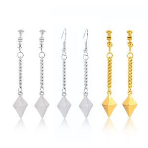 Lampadario pendente Anime X Orecchini Ciondolo geometrico color oro argento Colore lungo per donna Uomo Accessori per gioielli Cosplay