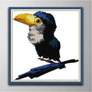 Toucan home decor paintings ,Handmade Cross Stitch Craft Tools Embroidery Needlework sets counted print on canvas DMC 14CT /11CT