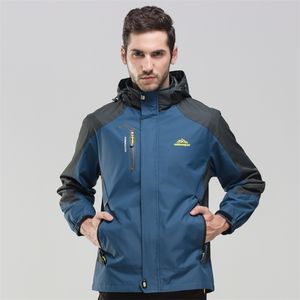 Kurtka Rain Mężczyźni Wodoodporna Kurtki turystyczne Kobiety Jesień Outdoor Sports Camping Płaszcz Wspinaczka Trekking Windbreaker Podróż Czarny 220406