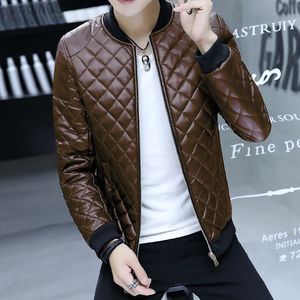 Männer Casual Lederjacke Trendy Dünne Koreanische Herbst Und Winter L220801