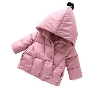 Spring Winter Casual Jacket Cotton Casual Warm Outfit Solid Long Sleeves Kids Clothes Jacket Toddler Cute Coat Parka J220718