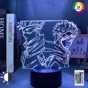 Night Lights 3D Light Anime Lamp Jjujutsu Kaisen Figure For Kids Bedroom Decor Nightlight Manga Cool Gift Child Table