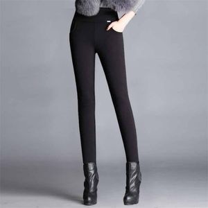 S 6xl Lady Casual Leggings Winter Velvet quente engrossa Pernelando calças de cintura alta Mulheres neve leggings leggins feminina mujer 210412
