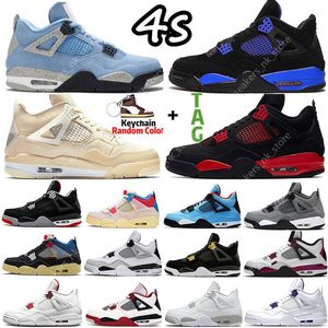 2022 NYA SAIL 4 4S MENS BASKABALL SNAKERS VISIELAIRE UNIVERSITY Blue Dark Mocha Shadow Fire Red Oreo Bred Black Cat Royal White Cement Women Sports Trainers