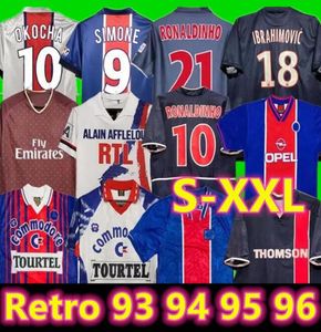 01 02 03 91 93 94 95 96 PSGS RETRO FUTEOBL SOCCER JERSEY OKOCHA LEROY 98 99 00 01 90 92 06 07 12 13 Классические Рай Анелька Ибрагимович Роналдинььо дома в гостях в гостях.