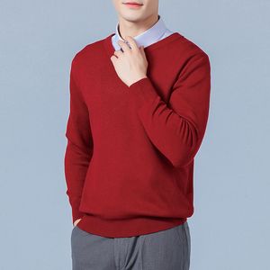 Men's Sweaters Men Cashmere Sweater Autumn Winter Soft Warm Jersey Jumper Pull Homme Hiver Pullover VNeck Knitted Sweaters 220826