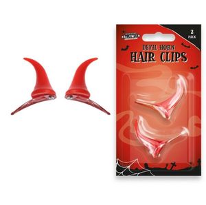 Devil Red Horn Hair Clip Decorazione per feste Tema di Halloween Fancy Dress Hairclip Puntelli Cosplay Orecchie di animali