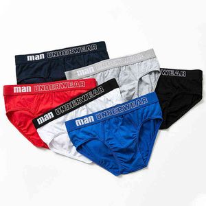 Mäns Bomull Brie Mäns Mode Andas Byxor Mäns Briefs Med Hög Sträckbälte Bikini Män Gay Underkläder Sexig Underkläder G220419