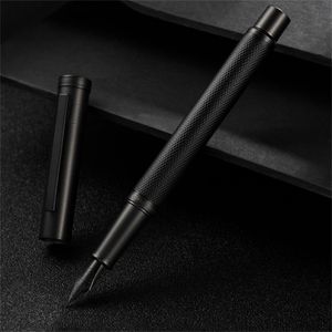 Hongdian Brandest Metal Metal Fountain Pen Black EF/F/Bent Nib Beautiful Tree Texture Написание чернила ручка для бизнеса 220812