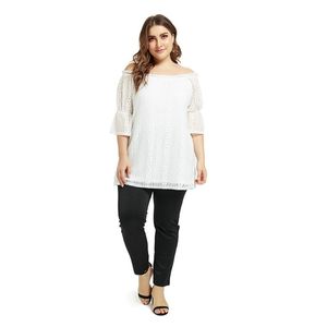 女性用ブラウスシャツプラスサイズエレガントなブラウスの女性コレクション2022ホワイトイブズサイズのシャツオフショルダートップレミスウェディングパーティー