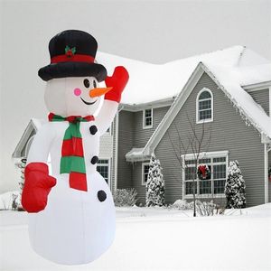 2,4m jätte uppblåsbara snögubbe blås upp leksak Santa Claus Juldekoration för hotell Supper Market Entertainment Venues Holiday 220316