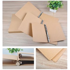 Notepads Size 4-Hole A5 6-Hole Ring Vintage Blank Kraft Loose-Leaf Binder Cover For Office School Notebook Scrapbook DiaryNotepads NotepadsN